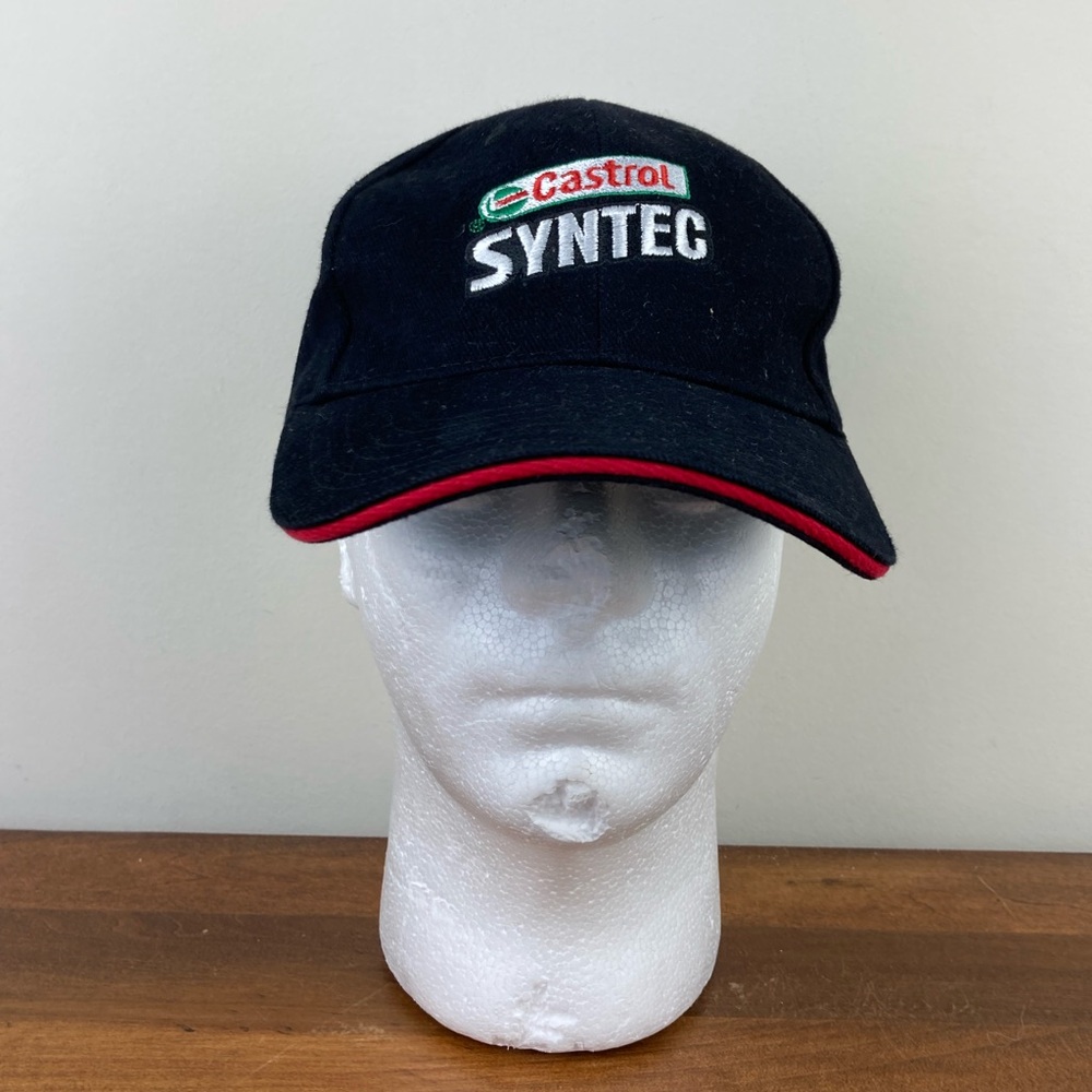 Castrol Syntec Baseball Strapback Cap Hat Mens One Size Black Cotton Logo.